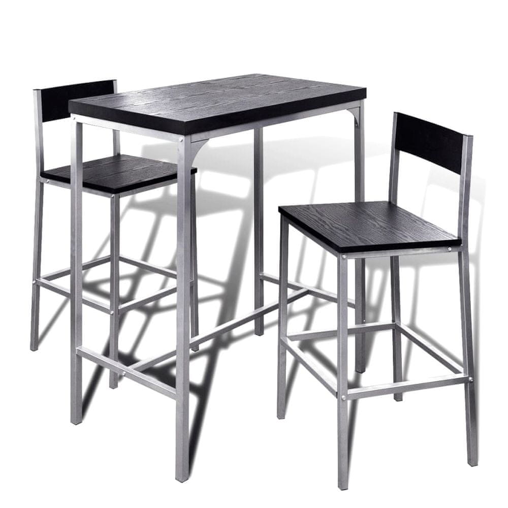 Vidaxl Raňajkový set - barový stôl a stoličky